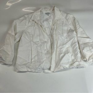Kim Rogers girl’s white linen blazer XL m149-22